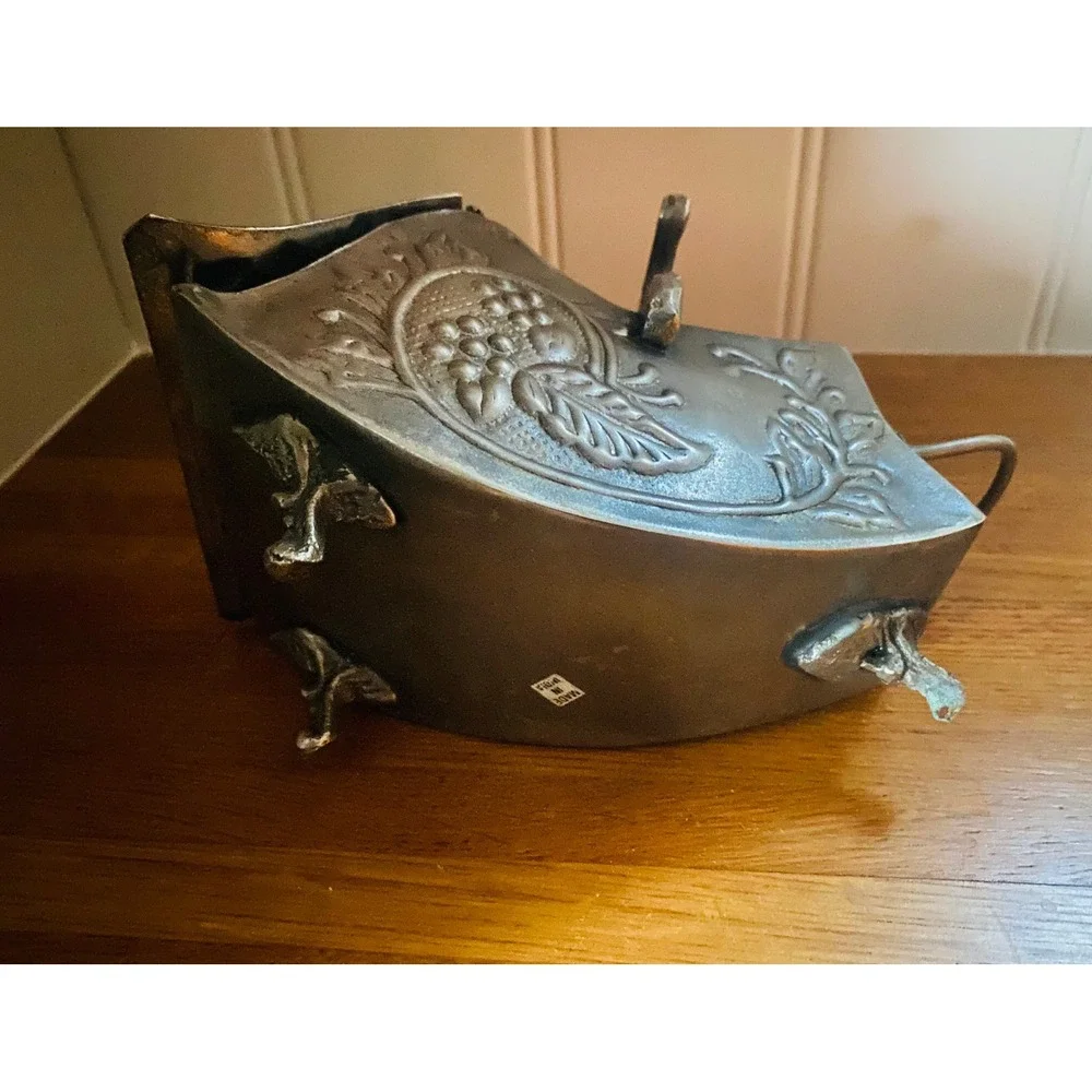 Vintage Silver Metal Sugar Scuttle | Sugar Bowl with Scoop | Silver Plated Dish
